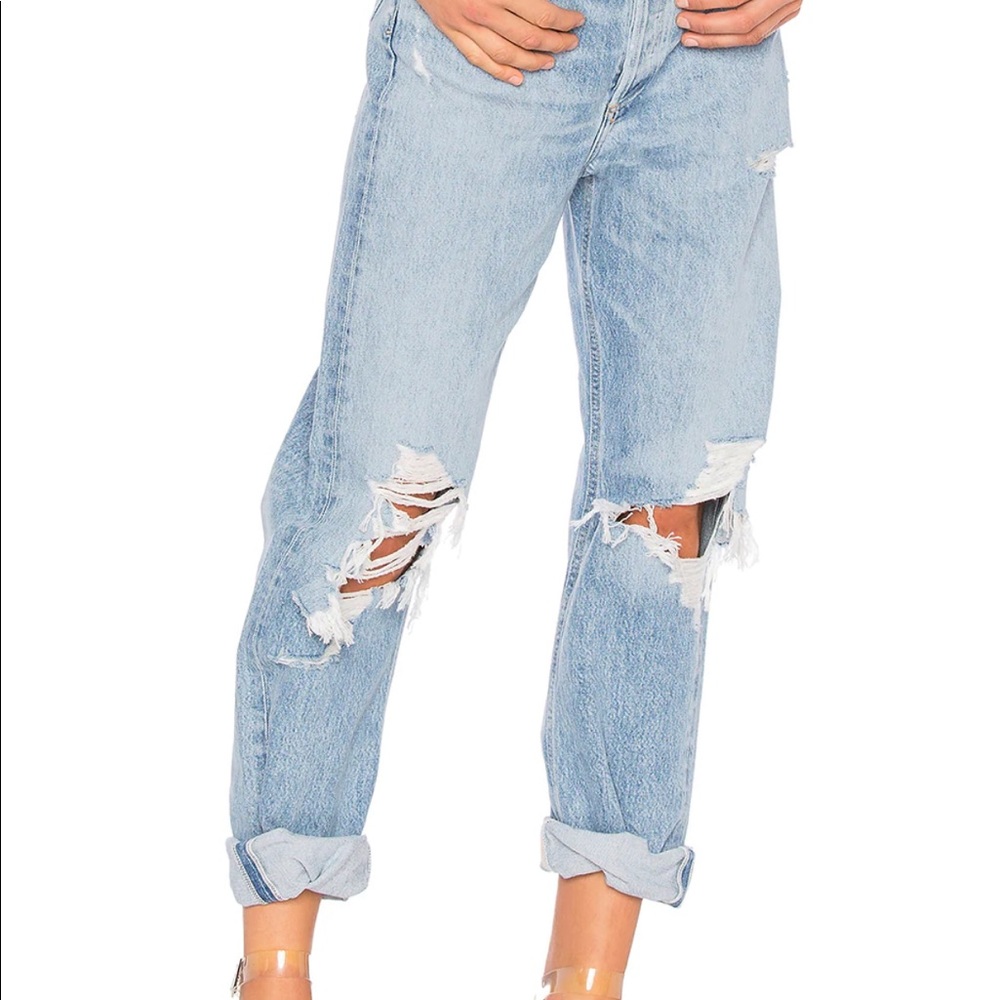 NWT AGOLDE 90s mid rise loose fit in fall out